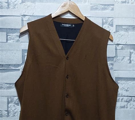 gilet vintage yves saint laurent|Yves Saint Laurent Antique Gilet Vest Size: XL/ Vintage Yves .